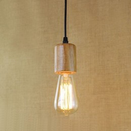 Lámparas colgantes tradicionales clásicas vintage retro campestres garaje madera bambú