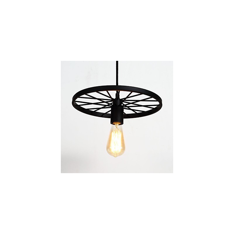 Lámparas colgantes retro estilo loft de hierro forjado estilo industrial con ruedas.