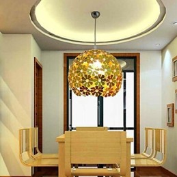 Lámpara de araña moderna contemporánea de cristal estilo mini de metal dorado