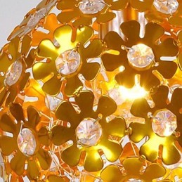 Lámpara de araña moderna contemporánea de cristal estilo mini de metal dorado