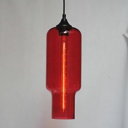 Lámpara colgante moderna de cristal con diseño de burbujas marrones