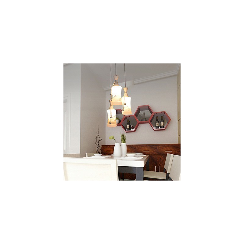 Lámpara colgante con forma de hoja de aire cálido y creativa