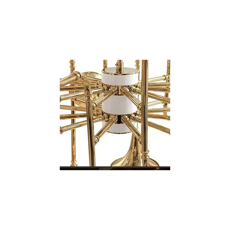Lámpara de araña de metal galvanizado estilo campestre en miniatura