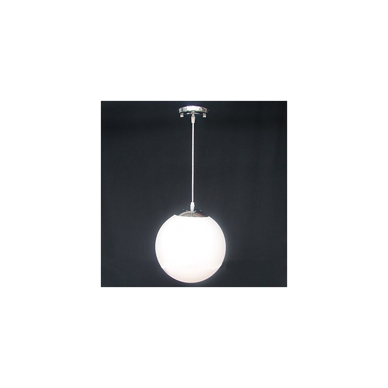 Lámpara de araña decorativa con bola de cristal blanco contratada
