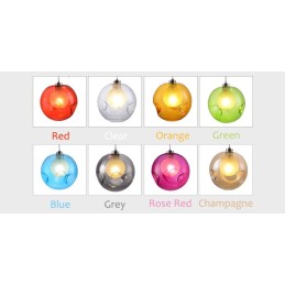 Lámpara colgante creativa de cristal con forma de pecera de peces de colores que restaura el color nórdico y las formas antiguas