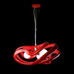 Lámpara colgante de resina con pintura contemporánea moderna