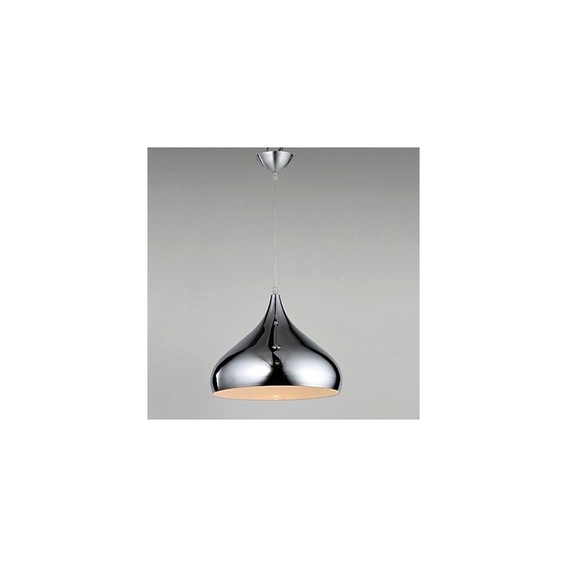 Lámpara colgante moderna de metal cromado de estilo mini contemporáneo
