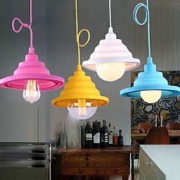 Lámparas colgantes modernas contemporáneas de plástico