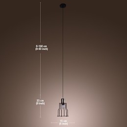 Lámpara colgante con pintura tradicional clásica vintage en estilo mini