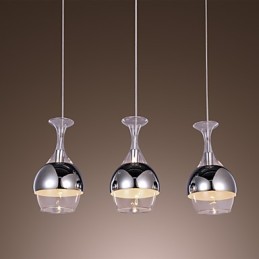 Lámpara colgante moderna y creativa de 3 luces en forma de copa
