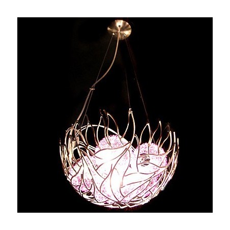 Lámpara colgante de cristal con forma de cuenco moderna y contemporánea Lámpara colgante de cristal con forma de cuenco moderna y contemporánea