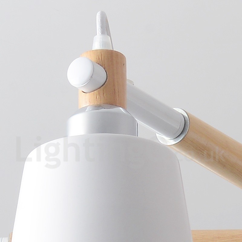 Lámpara de araña moderna y contemporánea de madera de 6 luces