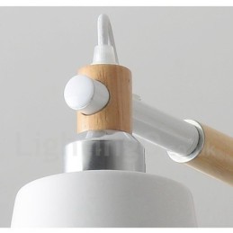 Lámpara de araña de madera contemporánea moderna de 8 luces