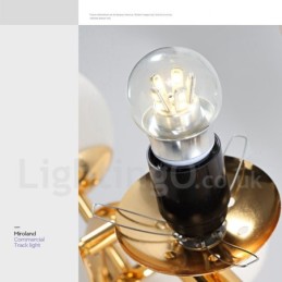 Lámpara de araña contemporánea moderna de 24 luces con pantalla de cristal
