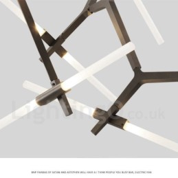 Lámpara de araña moderna contemporánea de 12 luces (negra y dorada)