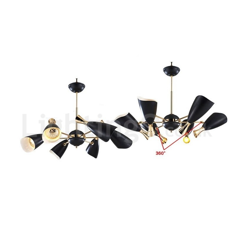 Lámpara de araña contemporánea moderna de 6 luces