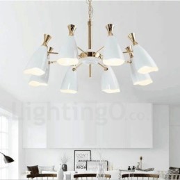Lámpara de araña de estilo contemporáneo moderno de 8 luces