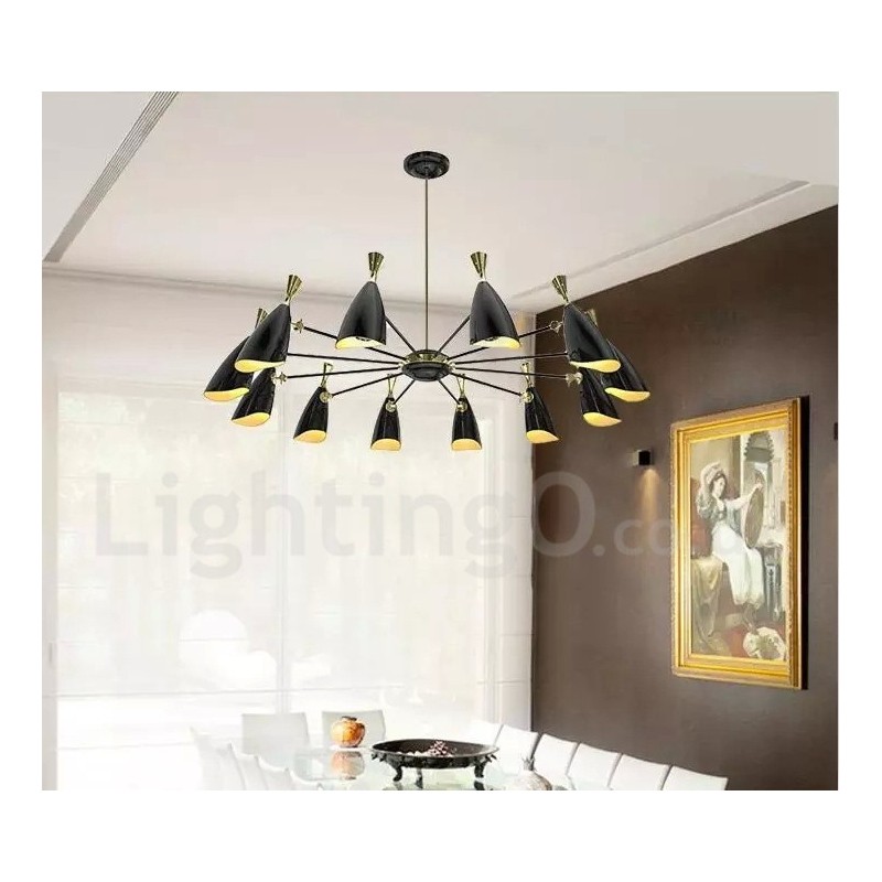 Lámpara de araña de 12 luces de estilo contemporáneo moderno