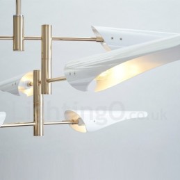 Lámpara de araña moderna contemporánea de 4 niveles y 8 luces