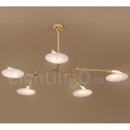 Lámpara de araña moderna contemporánea de 5 luces