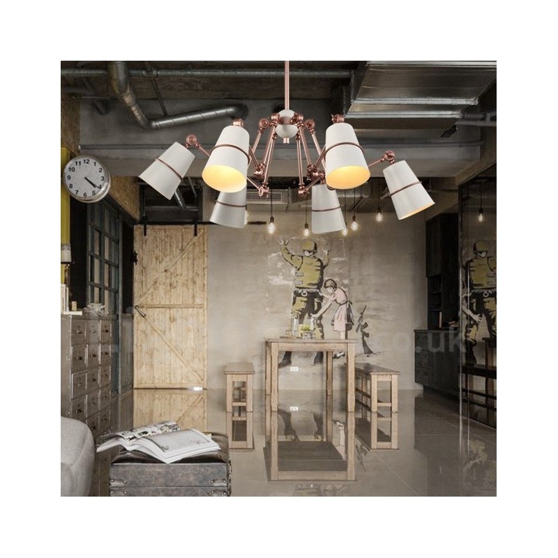 Lámpara de araña de 6 luces con estilo moderno y contemporáneo