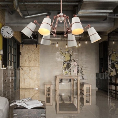 Lámpara de araña de 6 luces con estilo moderno y contemporáneo Lámpara de araña de 6 luces con estilo moderno y contemporáneo