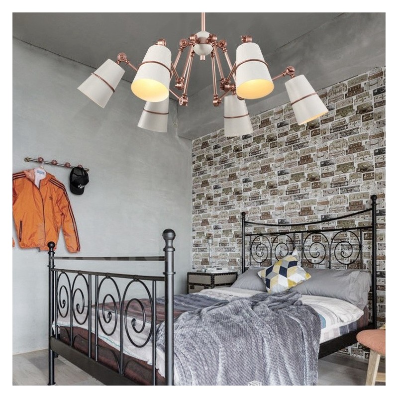 Lámpara de araña de 6 luces con estilo moderno y contemporáneo