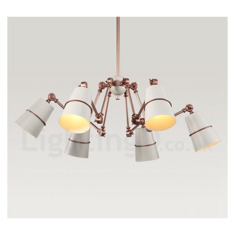 Lámpara de araña de 6 luces con estilo moderno y contemporáneo