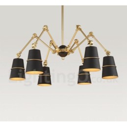 Lámpara de araña de 6 luces con estilo moderno y contemporáneo