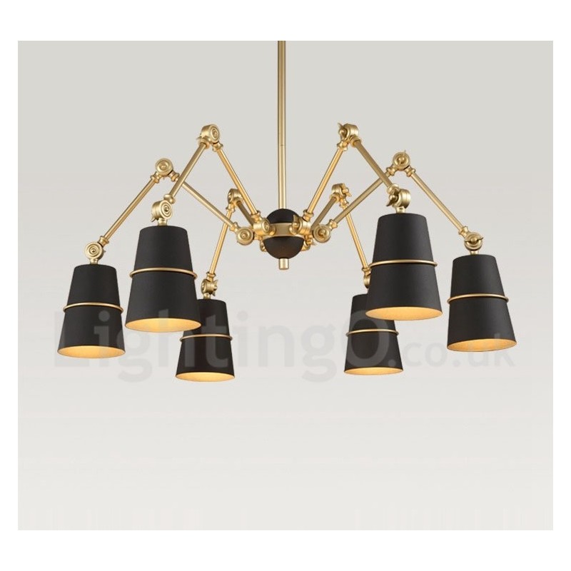 Lámpara de araña de 6 luces con estilo moderno y contemporáneo