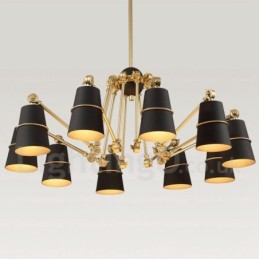 Lámpara de araña de 10 luces con estilo contemporáneo moderno