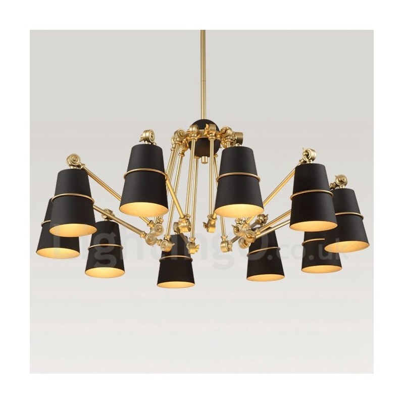 Lámpara de araña de 10 luces con estilo contemporáneo moderno