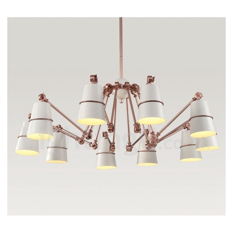 Lámpara de araña de 10 luces con estilo contemporáneo moderno