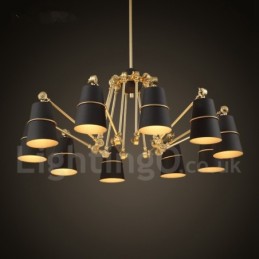 Lámpara de araña de 10 luces con estilo contemporáneo moderno