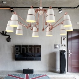 Lámpara de araña de 10 luces con estilo contemporáneo moderno