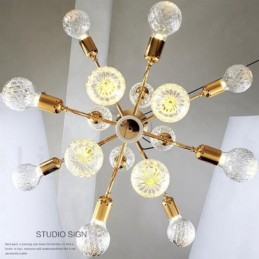 Lámpara de araña moderna contemporánea de 4 niveles y 16 luces