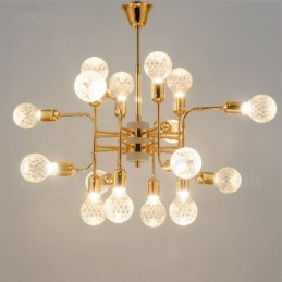 Lámpara de araña moderna contemporánea de 4 niveles y 16 luces