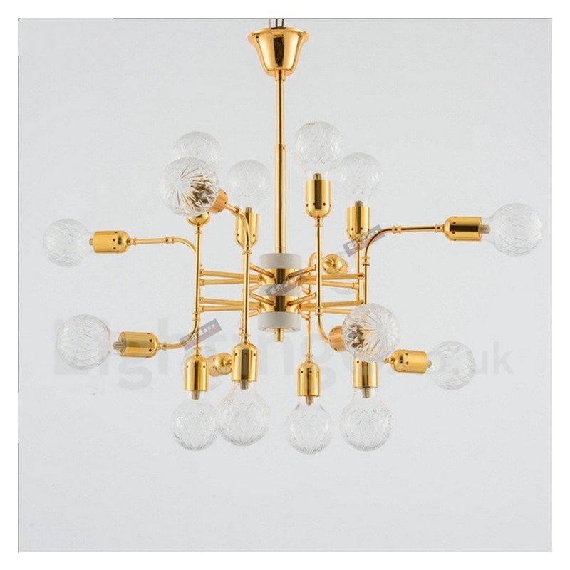 Lámpara de araña moderna contemporánea de 4 niveles y 16 luces