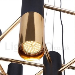 Lámpara de araña moderna contemporánea de 13 luces de un solo nivel