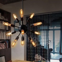 Lámpara de araña Sputnik retro vintage de 12 luces