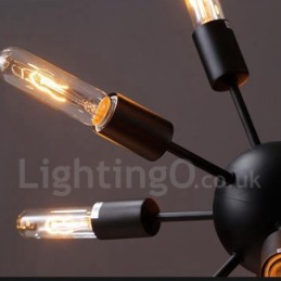 Lámpara de araña Sputnik retro vintage de 12 luces
