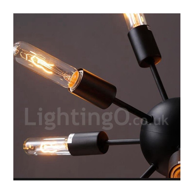 Lámpara de araña Sputnik retro vintage de 12 luces