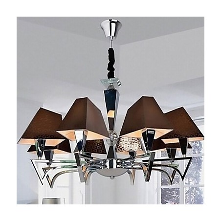 Lámpara de araña de hierro forjado de moda con iluminación artística de 8 luces