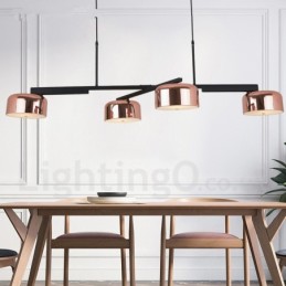 Lámpara de araña giratoria contemporánea moderna de un solo nivel de 4 luces