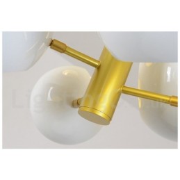 Lámpara de araña moderna contemporánea de 10 luces blanca
