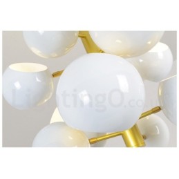Lámpara de araña moderna contemporánea de 10 luces blanca