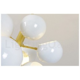 Lámpara de araña moderna contemporánea de 10 luces blanca