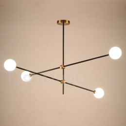 Lámpara de araña moderna contemporánea de 4 luces y 2 niveles