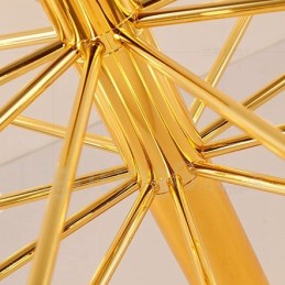 Lámpara de araña moderna contemporánea de 2 niveles y 40 luces doradas