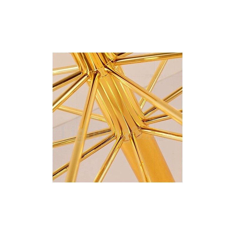 Lámpara de araña moderna contemporánea de 2 niveles y 40 luces doradas